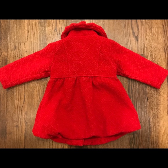 Pumpkin Patch Baby Girl’s Red Peacoat (12-18 Mos.) - Picture 6 of 8